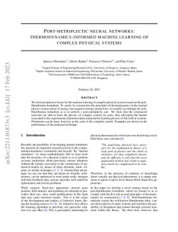 Port-metriplectic neural networks: thermodynamics-informed machine
  learning of complex physical systems