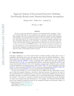 Improved Analysis of Score-based Generative Modeling: User-Friendly
  Bounds under Minimal Smoothness Assumptions