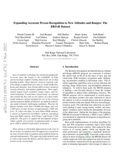 Expanding Accurate Person Recognition to New Altitudes and Ranges: The
  BRIAR Dataset