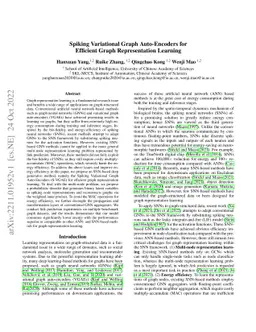 Spiking Variational Graph Auto-Encoders for Efficient Graph
  Representation Learning