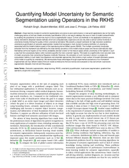 Quantifying Model Uncertainty for Semantic Segmentation using Operators
  in the RKHS