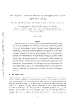The Projected Covariance Measure for assumption-lean variable
  significance testing