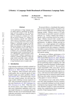 LMentry: A Language Model Benchmark of Elementary Language Tasks