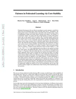 Fairness in Federated Learning via Core-Stability