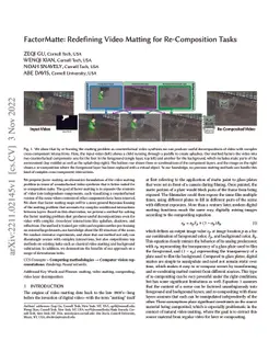 FactorMatte: Redefining Video Matting for Re-Composition Tasks