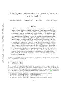 Fully Bayesian inference for latent variable Gaussian process models
