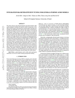 Integrated Parameter-Efficient Tuning for General-Purpose Audio Models