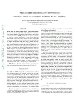 Wireless Deep Speech Semantic Transmission