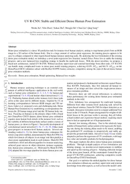 UV R-CNN: Stable and Efficient Dense Human Pose Estimation