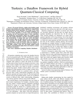 Tierkreis: A Dataflow Framework for Hybrid Quantum-Classical Computing