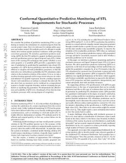 Conformal Quantitative Predictive Monitoring of STL Requirements for
  Stochastic Processes