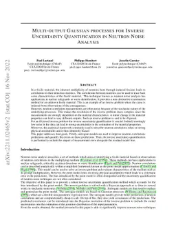 Multi-output Gaussian processes for inverse uncertainty quantification
  in neutron noise analysis