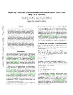 Improving Adversarial Robustness to Sensitivity and Invariance Attacks
  with Deep Metric Learning