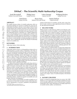 SMAuC -- The Scientific Multi-Authorship Corpus