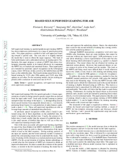 Biased Self-supervised learning for ASR