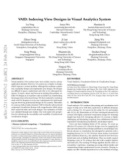 VAID: Indexing View Designs in Visual Analytics System