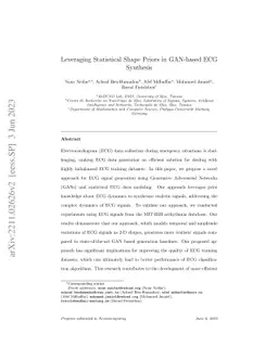 Leveraging Statistical Shape Priors in GAN-based ECG Synthesis