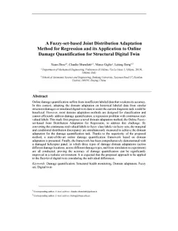 A Fuzzy-set-based Joint Distribution Adaptation Method for Regression
  and its Application to Online Damage Quantification for Structural Digital
  Twin