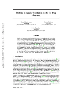 MolE: a molecular foundation model for drug discovery