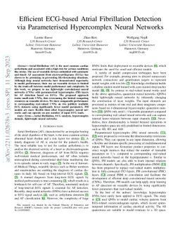Efficient ECG-based Atrial Fibrillation Detection via Parameterised
  Hypercomplex Neural Networks