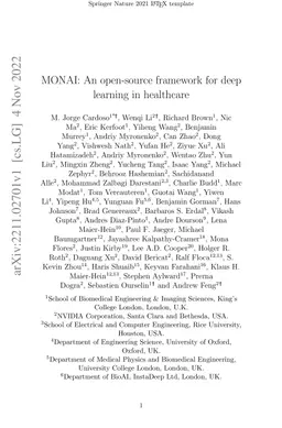 MONAI: An open-source framework for deep learning in healthcare