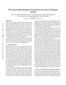 The Tensor Data Platform: Towards an AI-centric Database System