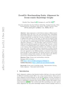 EventEA: Benchmarking Entity Alignment for Event-centric Knowledge
  Graphs