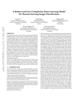 A Robust and Low Complexity Deep Learning Model for Remote Sensing Image
  Classification