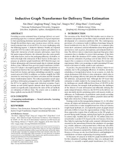 Inductive Graph Transformer for Delivery Time Estimation