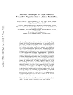 Improved Techniques for the Conditional Generative Augmentation of
  Clinical Audio Data