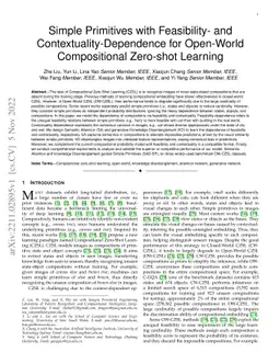 Simple Primitives with Feasibility- and Contextuality-Dependence for
  Open-World Compositional Zero-shot Learning