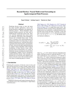 Beyond Hawkes: Neural Multi-event Forecasting on Spatio-temporal Point
  Processes