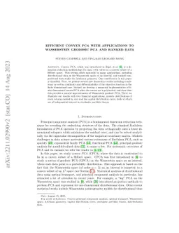 Efficient Convex PCA with applications to Wasserstein geodesic PCA and
  ranked data