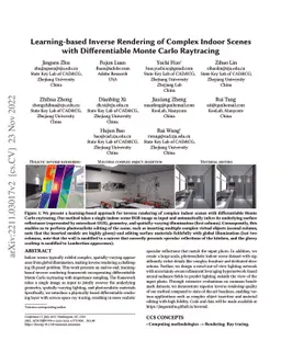 Learning-based Inverse Rendering of Complex Indoor Scenes with
  Differentiable Monte Carlo Raytracing