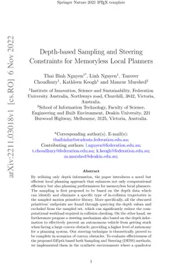 Depth-based Sampling and Steering Constraints for Memoryless Local
  Planners