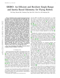 SRIBO: An Efficient and Resilient Single-Range and Inertia Based
  Odometry for Flying Robots