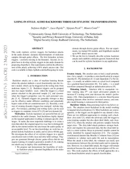 Going In Style: Audio Backdoors Through Stylistic Transformations