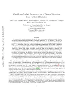 Confidence-Ranked Reconstruction of Census Microdata from Published
  Statistics