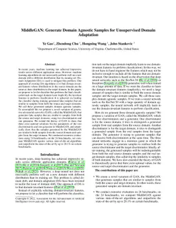 MiddleGAN: Generate Domain Agnostic Samples for Unsupervised Domain
  Adaptation