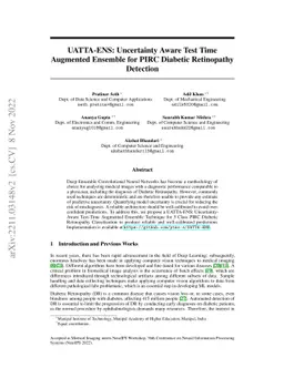 UATTA-ENS: Uncertainty Aware Test Time Augmented Ensemble for PIRC
  Diabetic Retinopathy Detection