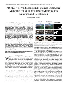 MSMG-Net: Multi-scale Multi-grained Supervised Metworks for Multi-task
  Image Manipulation Detection and Localization