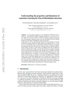 Understanding the properties and limitations of contrastive learning for
  Out-of-Distribution detection