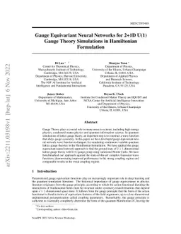 Gauge Equivariant Neural Networks for 2+1D U(1) Gauge Theory Simulations
  in Hamiltonian Formulation