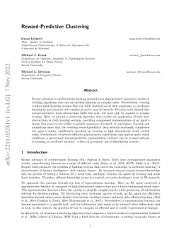 Reward-Predictive Clustering