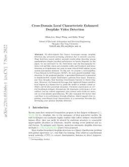 Cross-Domain Local Characteristic Enhanced Deepfake Video Detection