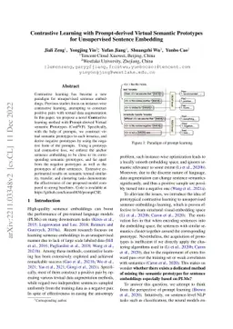 Contrastive Learning with Prompt-derived Virtual Semantic Prototypes for
  Unsupervised Sentence Embedding