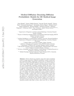 Medical Diffusion: Denoising Diffusion Probabilistic Models for 3D
  Medical Image Generation