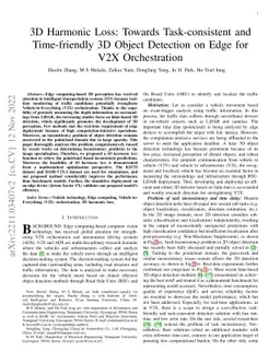 3D Harmonic Loss: Towards Task-consistent and Time-friendly 3D Object
  Detection on Edge for V2X Orchestration