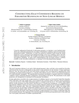 Constructing Exact Confidence Regions on Parameter Manifolds of
  Non-Linear Models