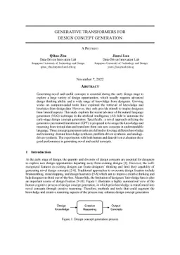 Generative Transformers for Design Concept Generation